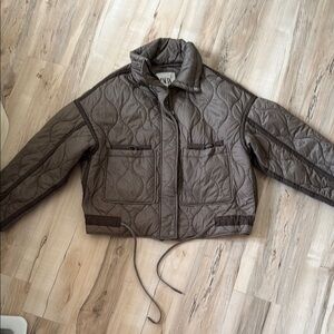 Zara Brown Quilted Women's Jacket